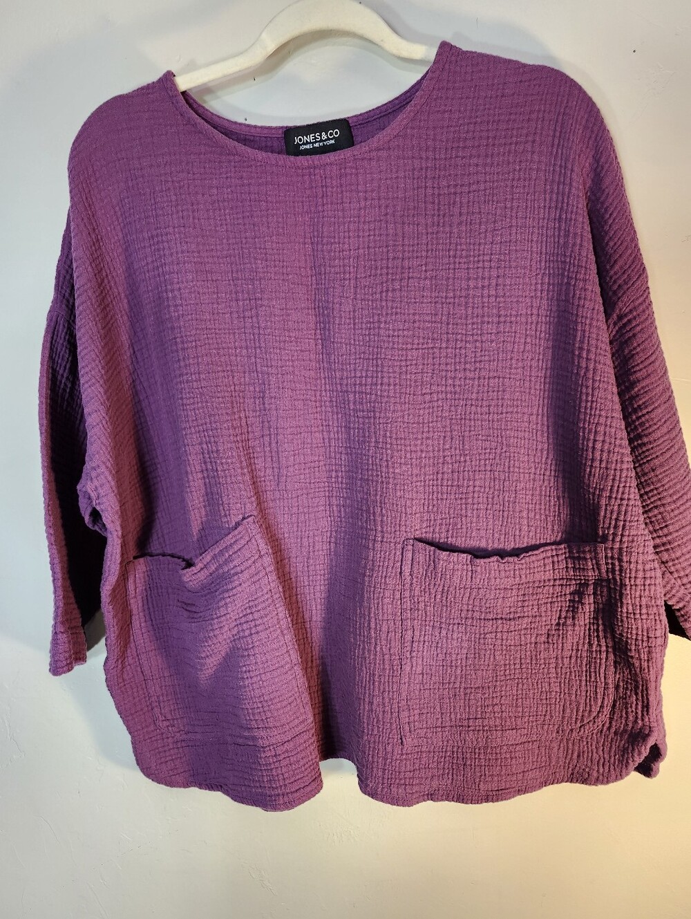Jones New York Plum Textured 2 Pocket Tunic